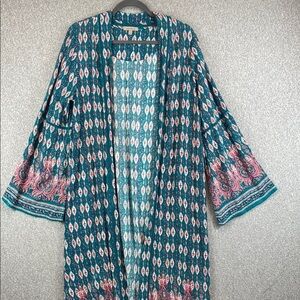 Wonderly boho duster S open front coastal cowgirl music festival kimono